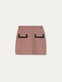Short skirt with chequered pattern pockets image number 3