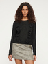 Angora blend sweater with ruffles image number 0
