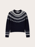 Fair isle sweater in alpaca blend with sequins image number 4