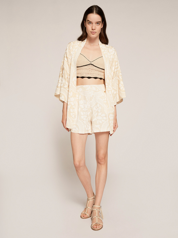 Motivi Shorts in viscosa lino stampa etnica Donna