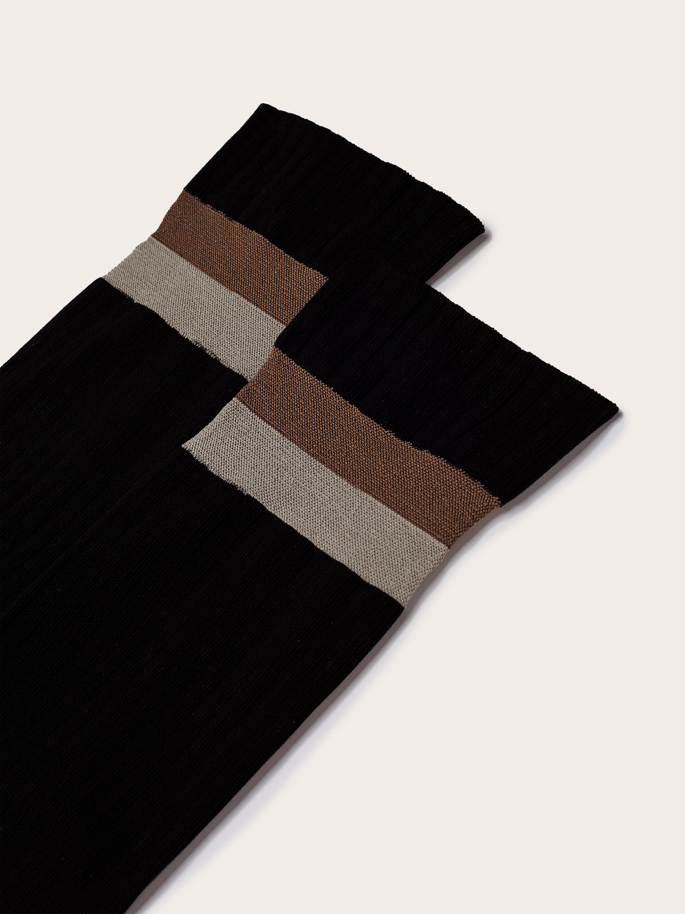 Calze corte velate con bordo a righe image number 2