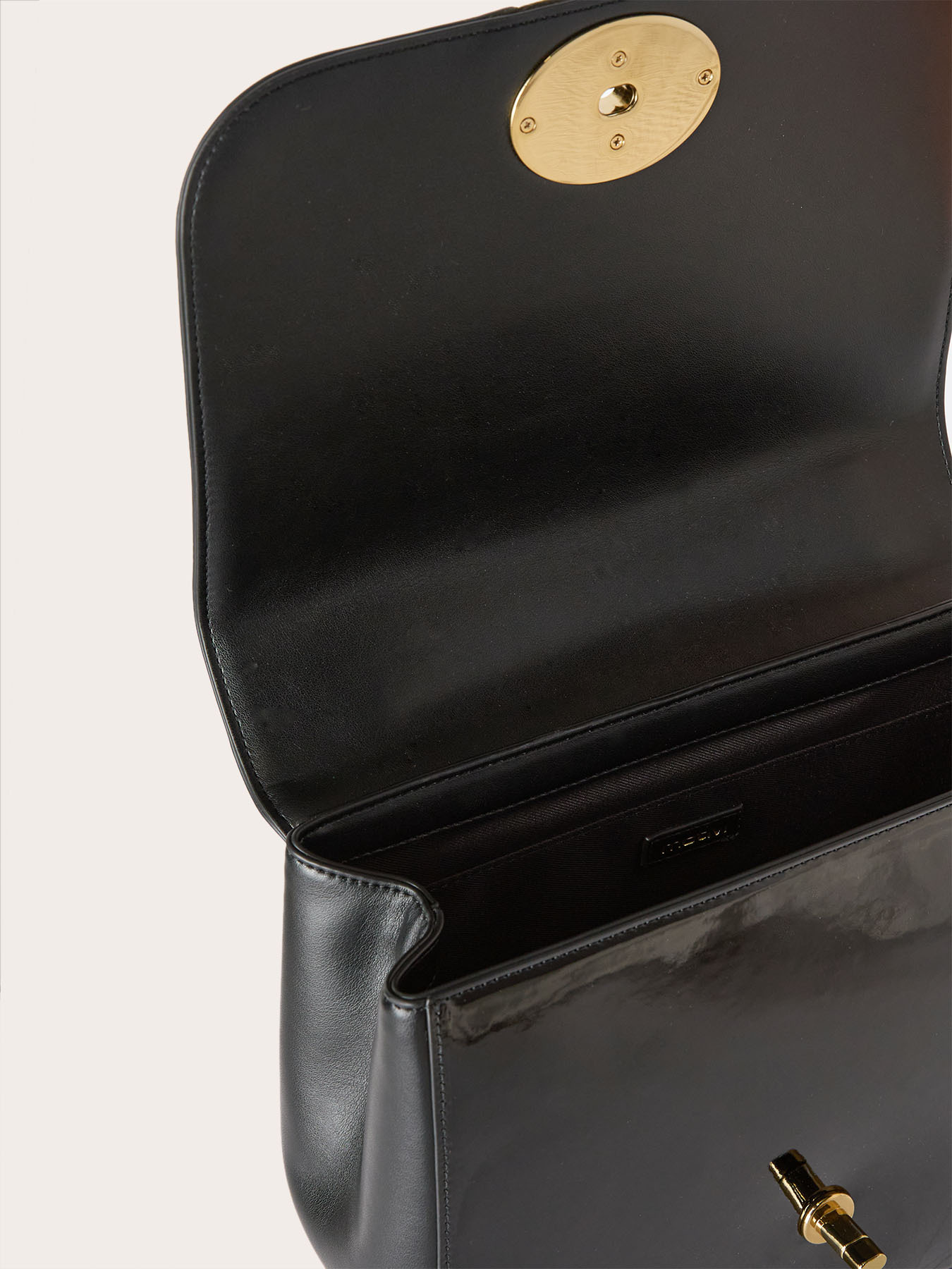 Shoulder bag in coated fabric and velvet image number 4