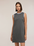 Check-print dress with contrast trim image number 0