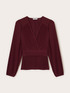 Plissee-Bluse aus Georgette mit V-Ausschnitt image number 4