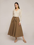 Falda circular midi en algodón image number 0