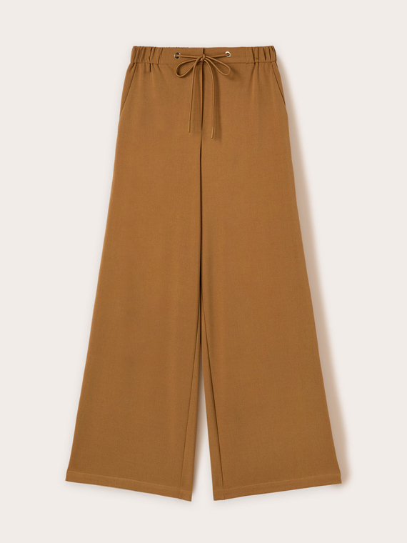 Pantalon palazzo avec bande lat&eacute;rale