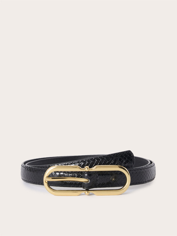 Ceinture fine &agrave; double boucle