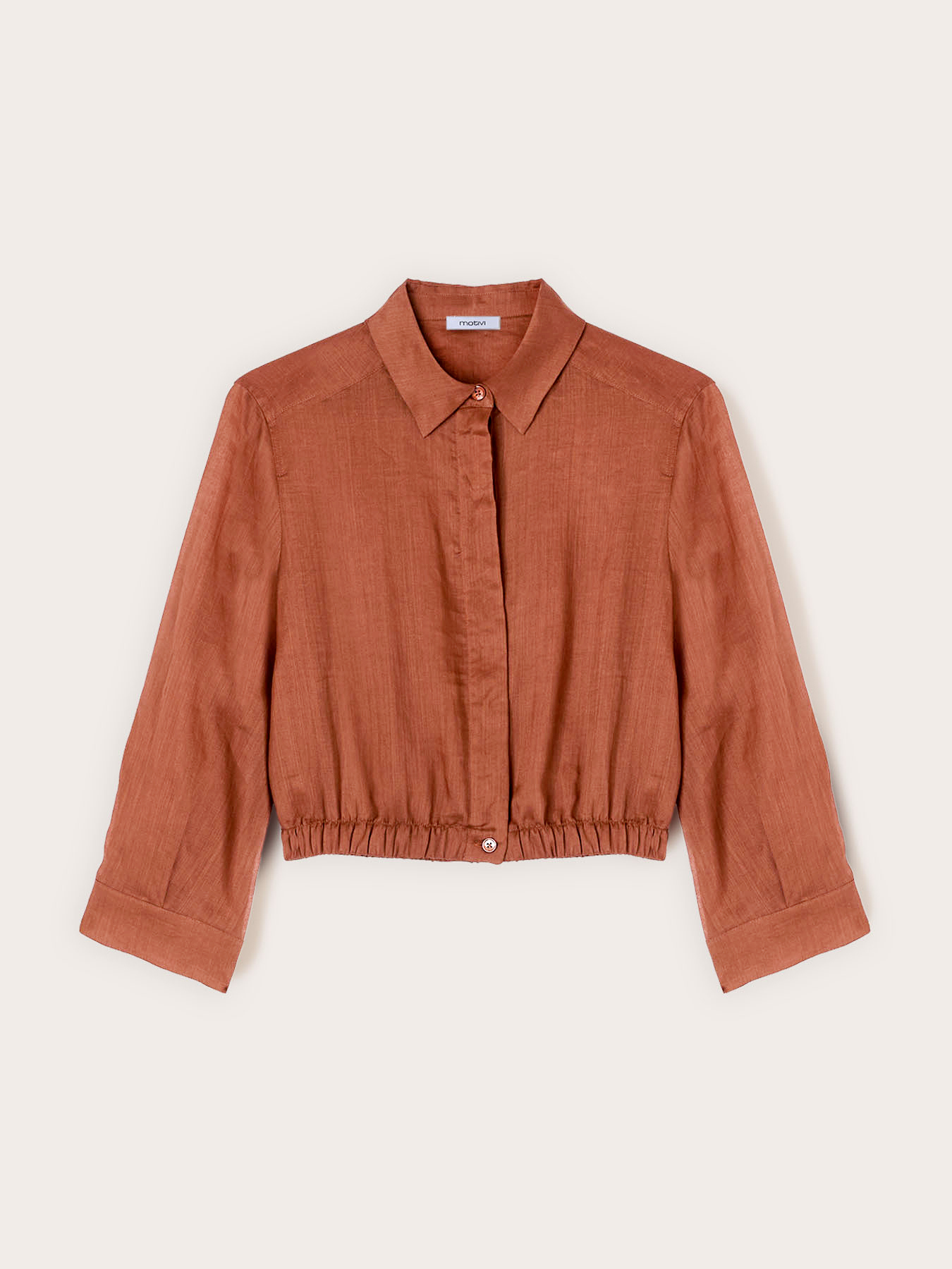 Camicia corta in mussola di ramie image number 4