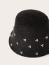 Cappello cloche in lana con cristalli image number 2