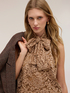 Lace blouse with bow image number 3