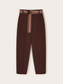 Regular pants with belt image number 4