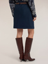 Skirt with pleats and studded belt image number 1