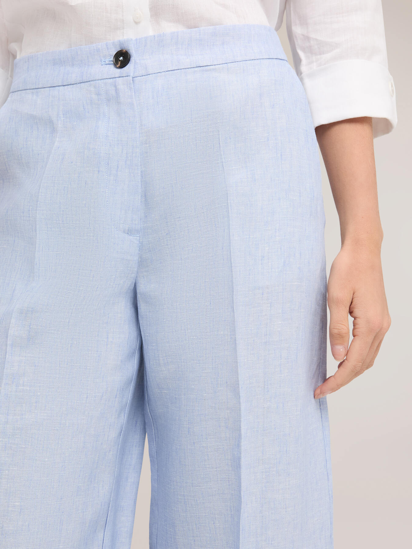 Linen palazzo pants image number 3