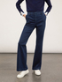 Pinstripe effect flare jeans image number 0