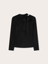 Ribbed lurex sweater with bow image number 4