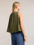 Poplin blouse with draping image number 1