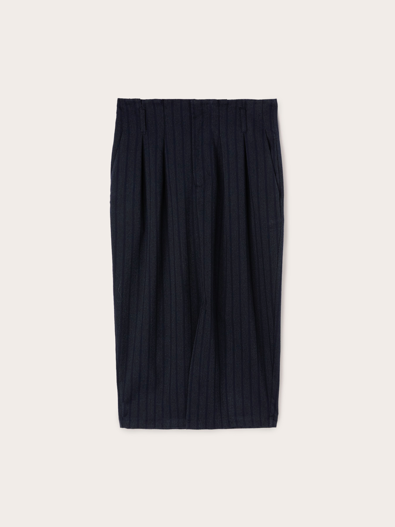 Pinstriped midi skirt image number 4