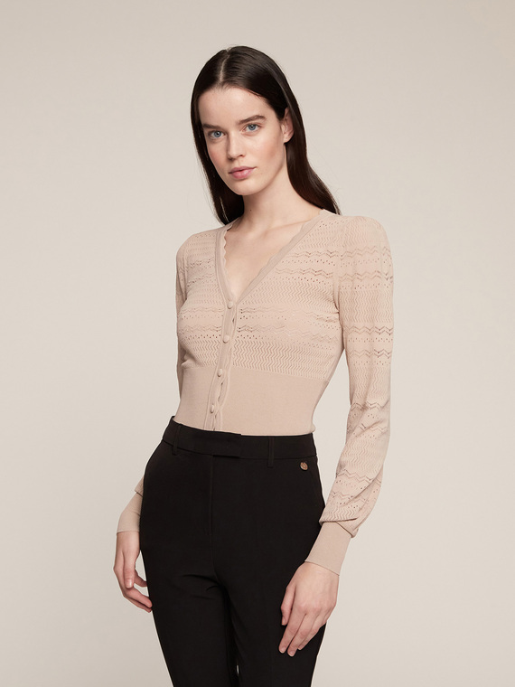 Motivi Cardigan in maglia traforata Donna