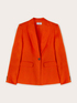 Blazer monopetto misto lino image number 4