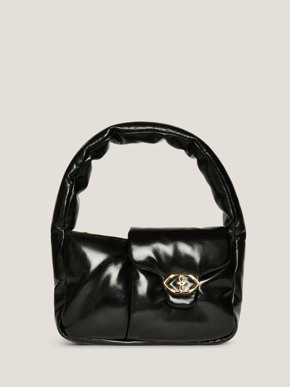 Chanel Black Lambskin Leather Medium Double Classic Flap Bag