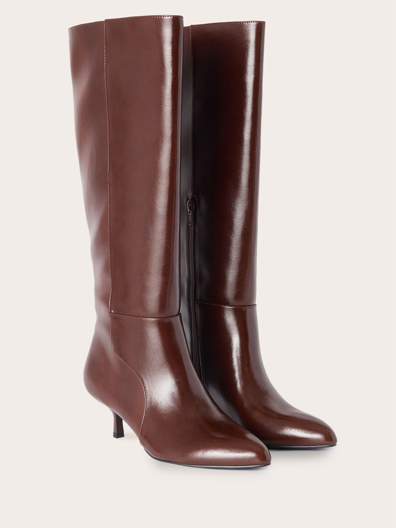 High boot with kitten heel image number 2