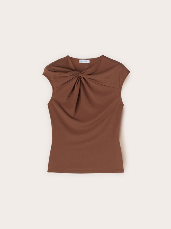 Top in jersey con nodo