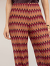 Chevron knit palazzo pants image number 3