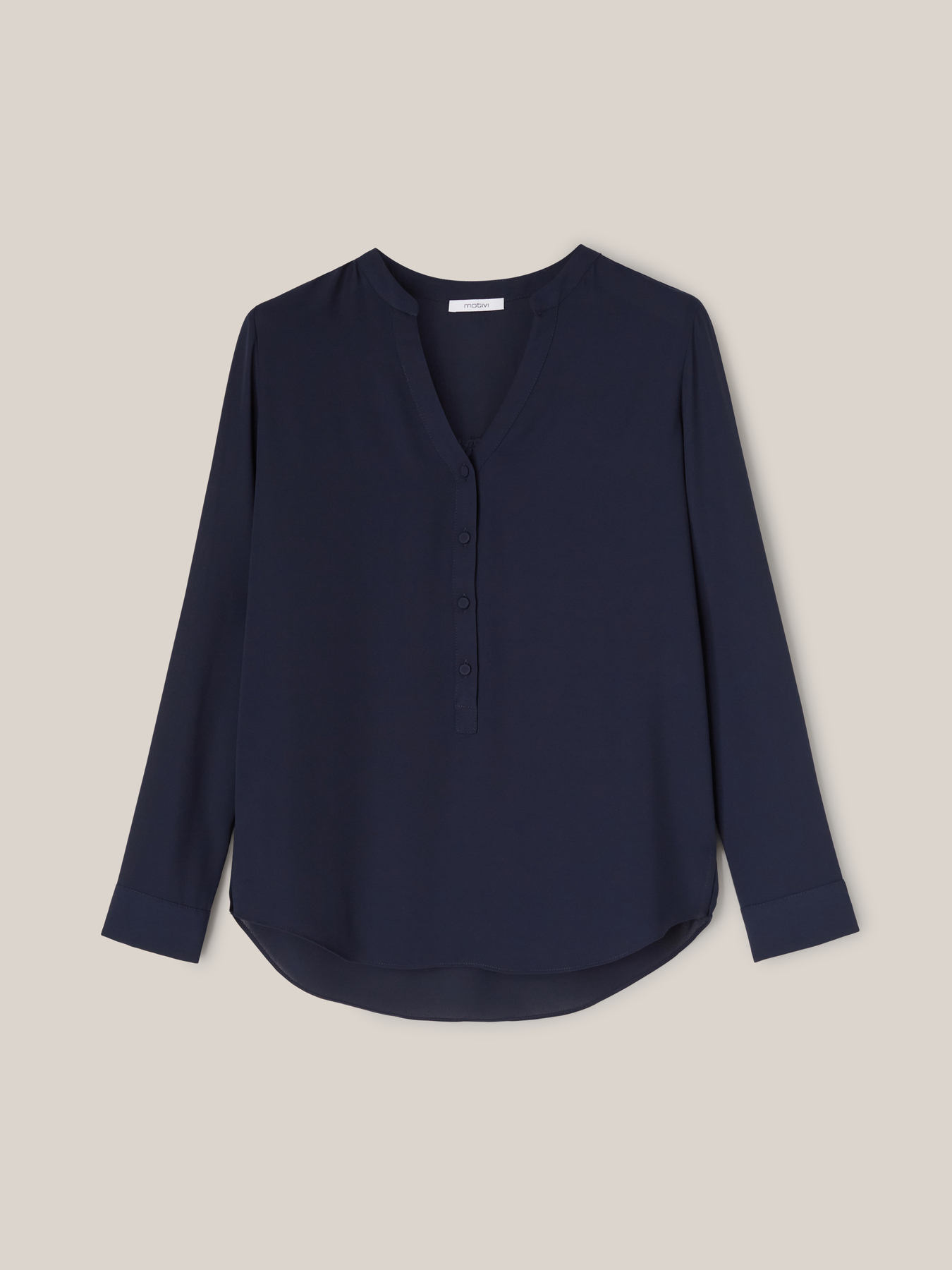 Blouse fluide &agrave; col tunisien image number 3