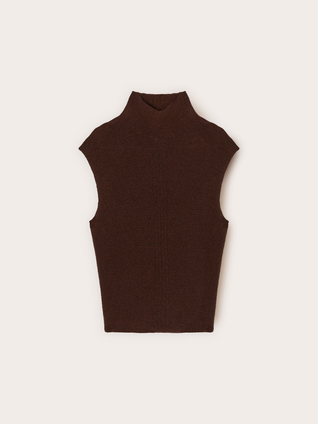 Mixed wool knit top image number 4