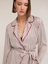 Striped shirt in viscose twill image number 2