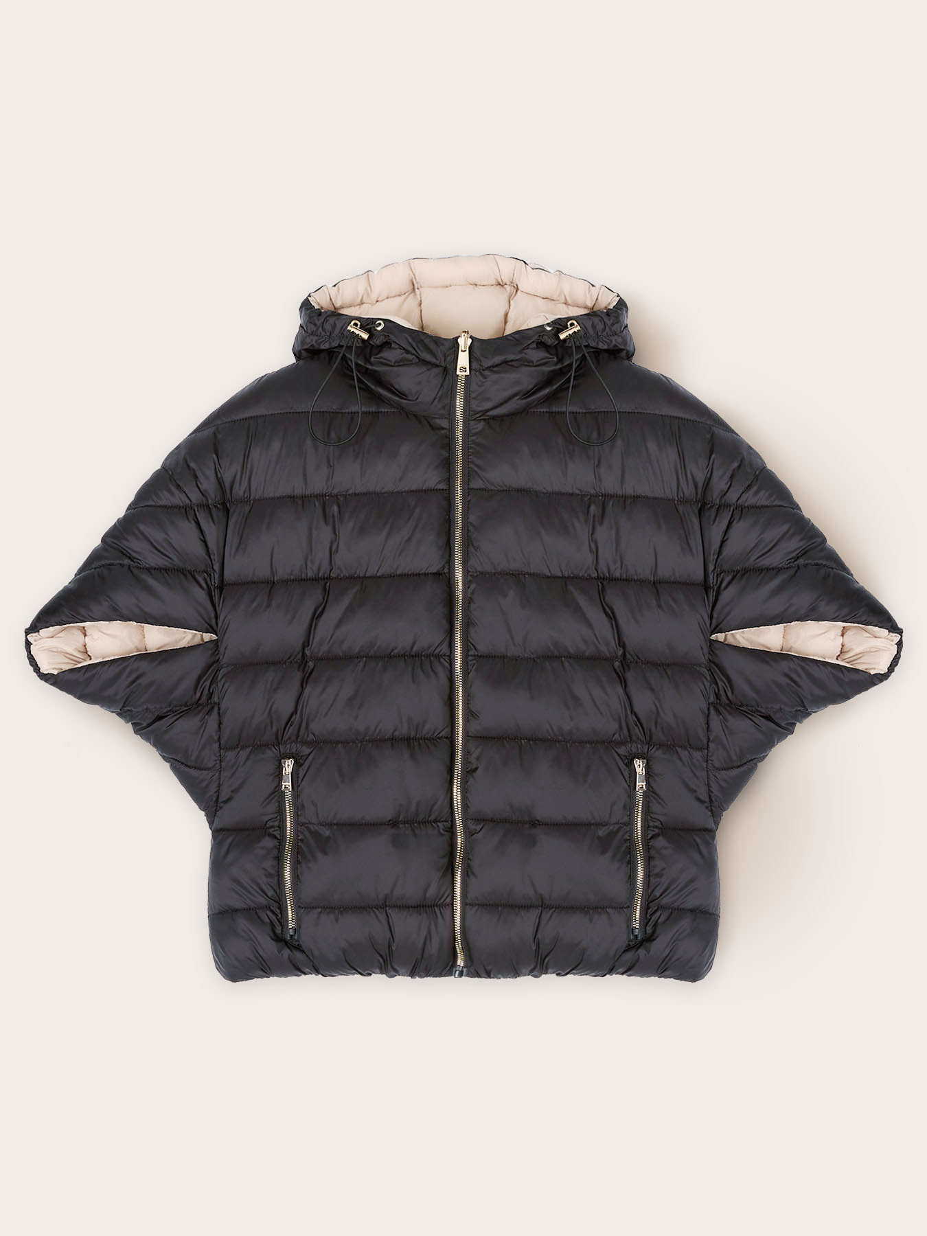 Padded quilted poncho image number 5