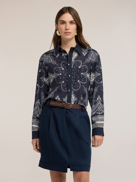 Camisa de muselina con estampado