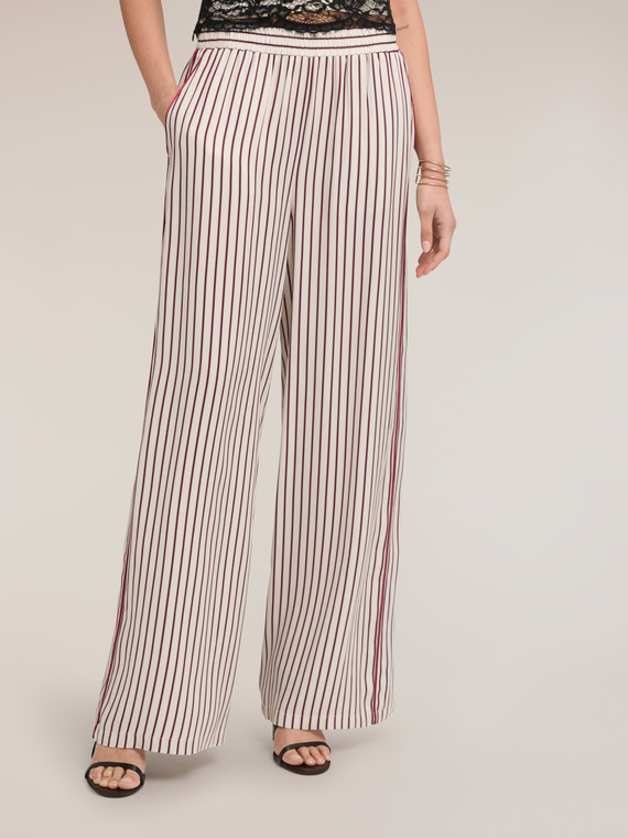 Palazzo pants in viscose twill