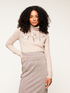 Oversize angora blend turtleneck sweater with stone embroidery image number 0