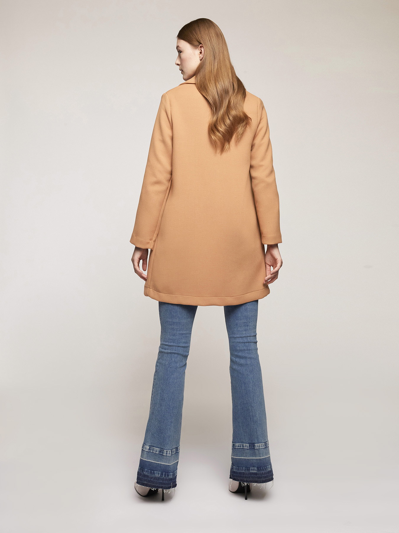 Single-breasted solid colour coat image number 1