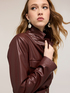 Coated-effect jacket with belt image number 3
