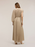 Robe longue pliss&eacute;e m&eacute;tallis&eacute;e image number 1