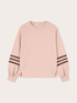 Geschlossenes Sweatshirt mit Kontraststreifen und Schlitz image number 4
