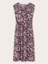 Long scarf pattern satin dress image number 4