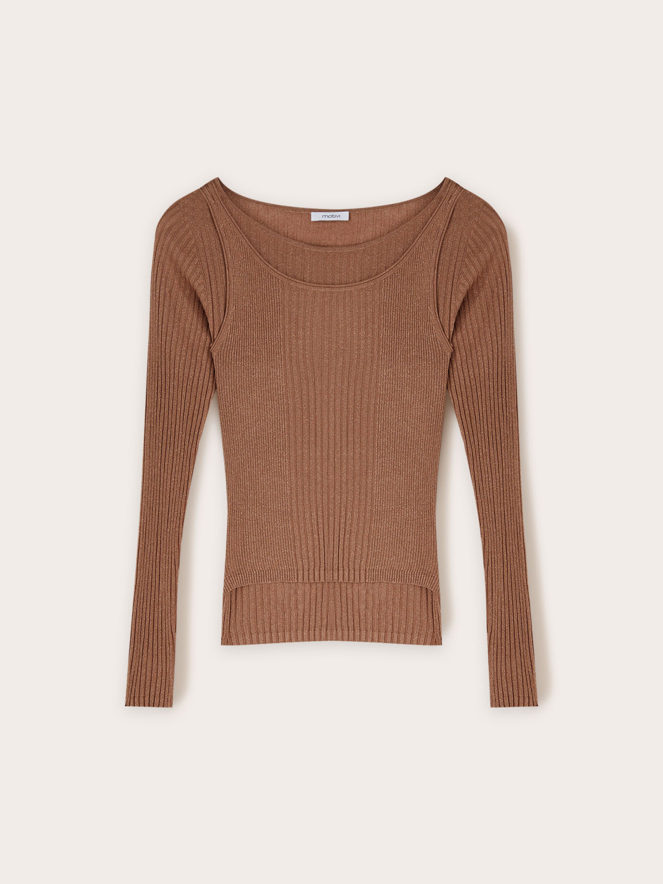 Maglia double layer con motivo canotta image number 4