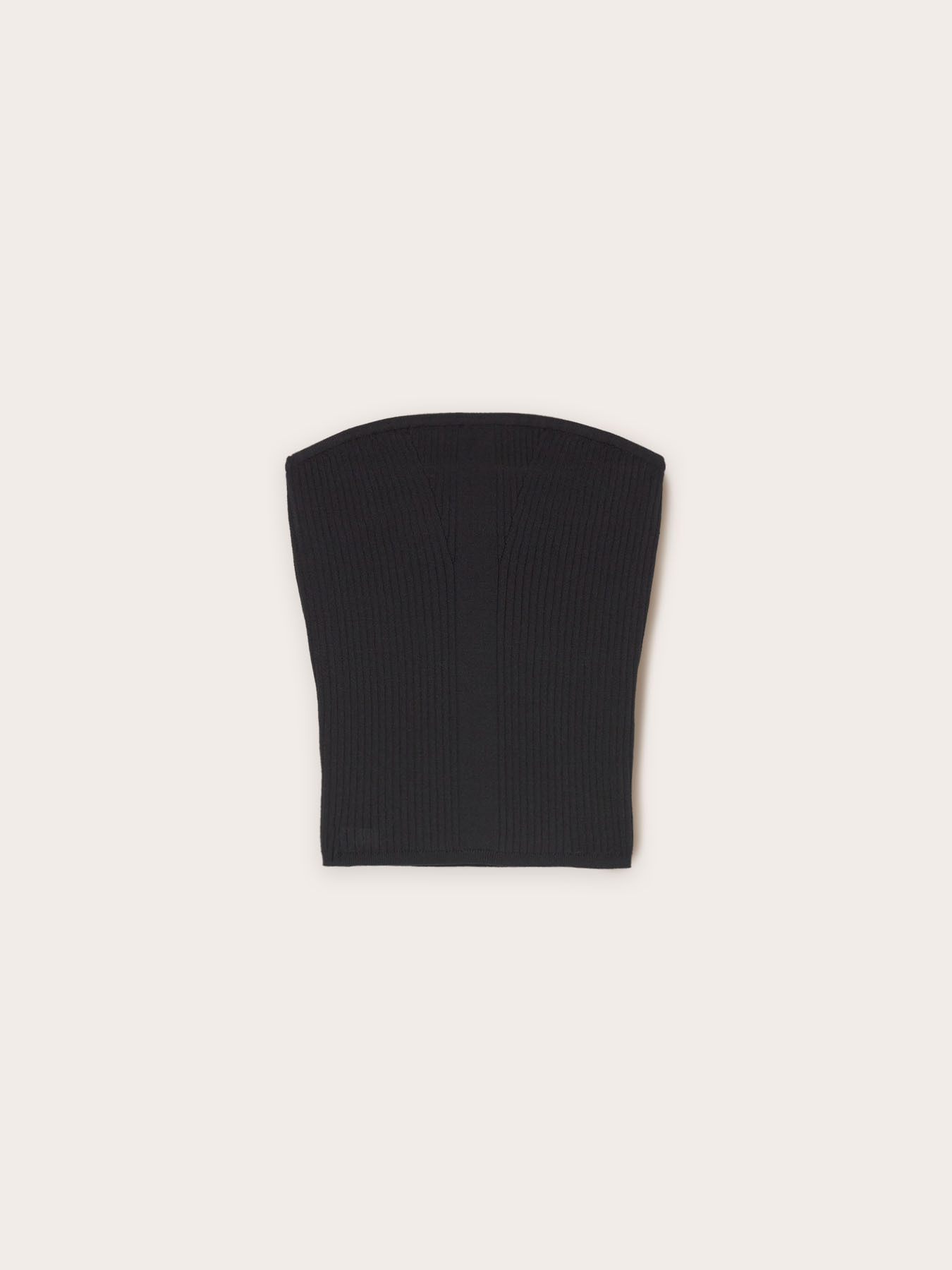 Top bustier in maglia a coste image number 3