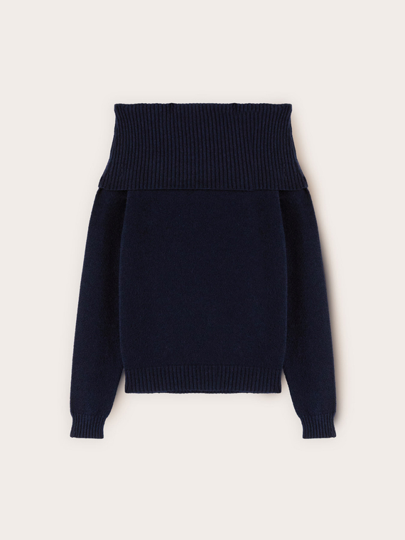 Maille off-shoulder en m&eacute;lange viscose