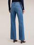 Jeans wide leg con pliegue frontal image number 1