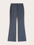 Flare trousers in yarn-dyed fabric image number 4
