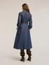 Midi denim shirt dress with belt image number 1
