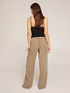 Solid colour palazzo trousers image number 1