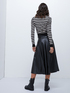 Leather effect midi skirt image number 1