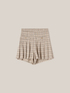 Chequered pattern tweed shorts image number 3