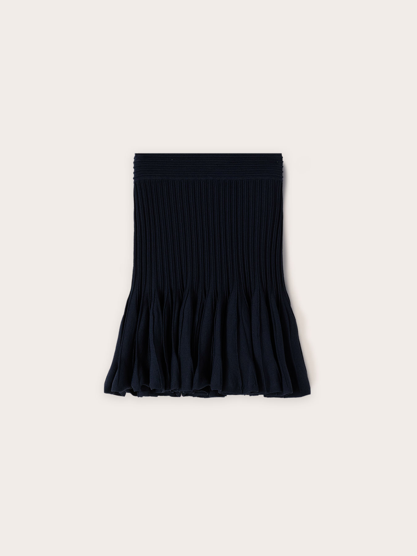 Minigonna flared in maglia image number 4