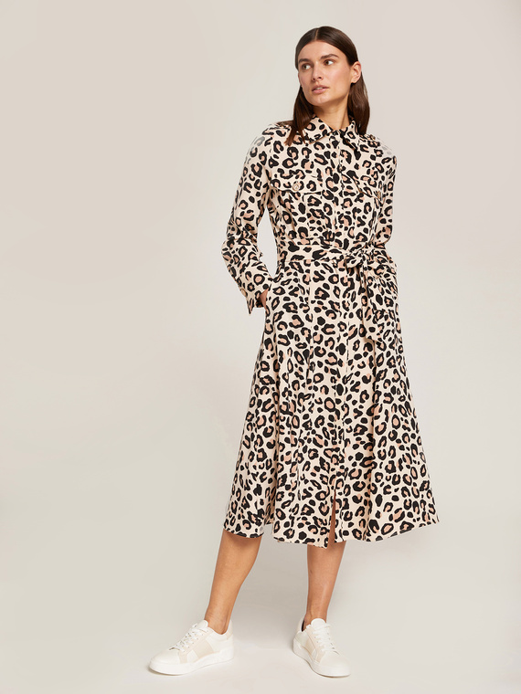 Motivi Vestito chemisier fantasia animalier Donna